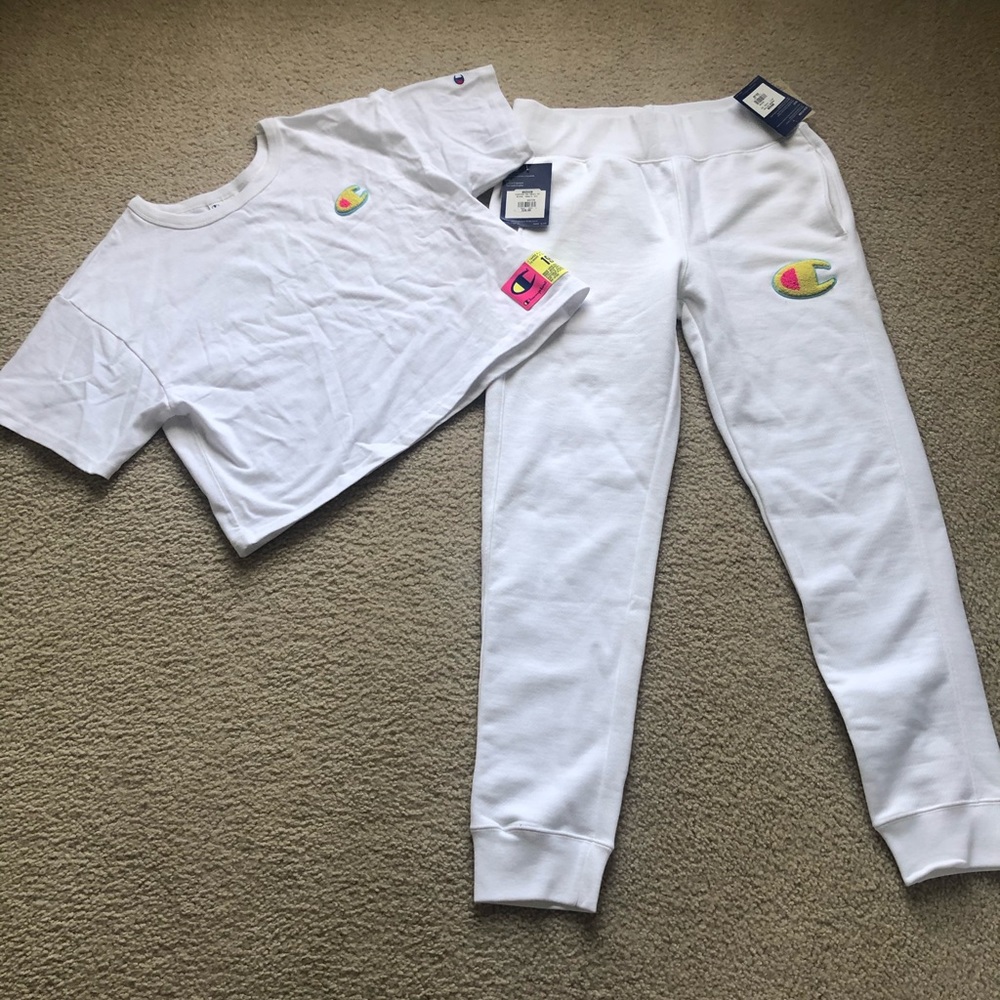 Champion sweatpants and tee